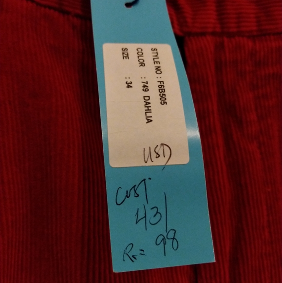 34" N44° corduroy pants - NWOT - Picture 3 of 14